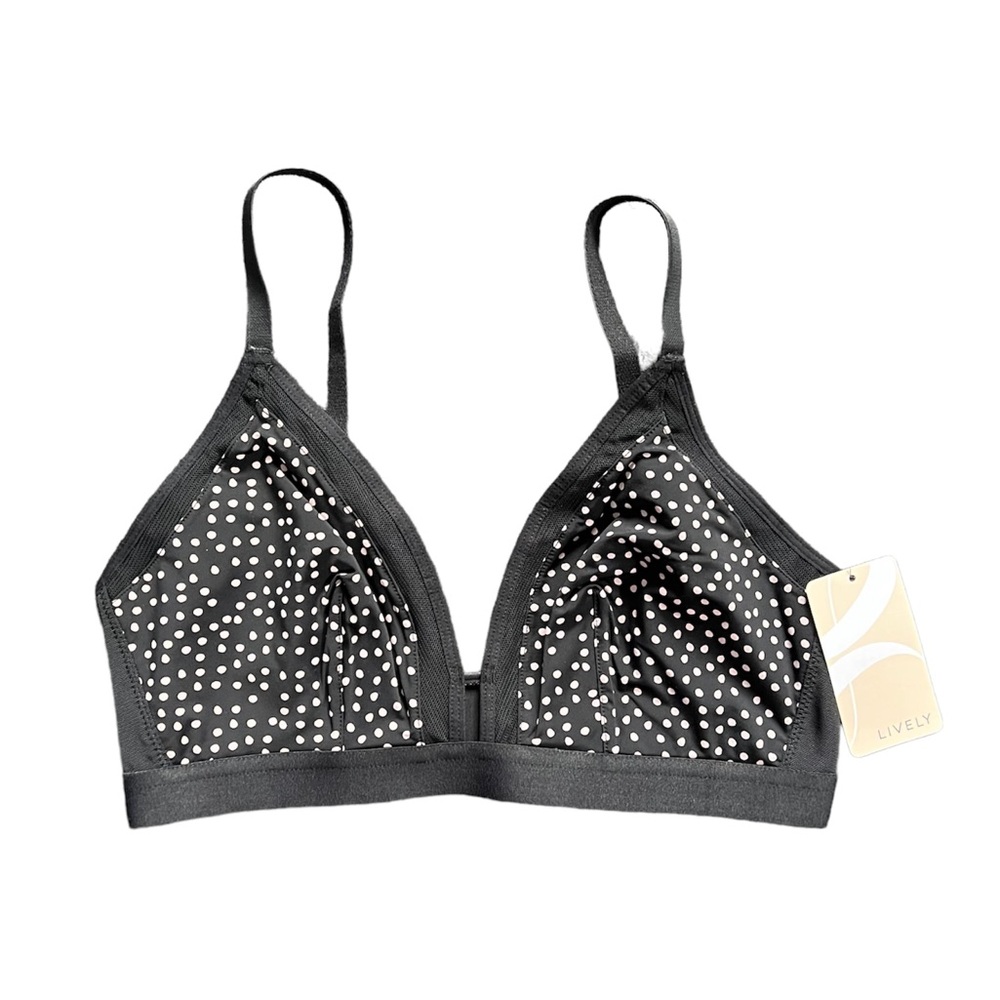 NWT Lively Keep Me Hanging On Painted Polka Dot Wireless Bralette Bra Lined 2